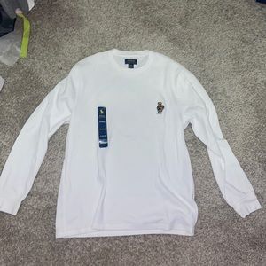 Polo Ralph Lauren white waffle tee. Never worn, but tag ripped off. XL mens